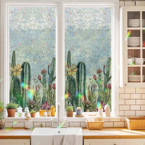 Vinilo decorativo protección ventana arcoíris 18x39 pulg miniatura 2