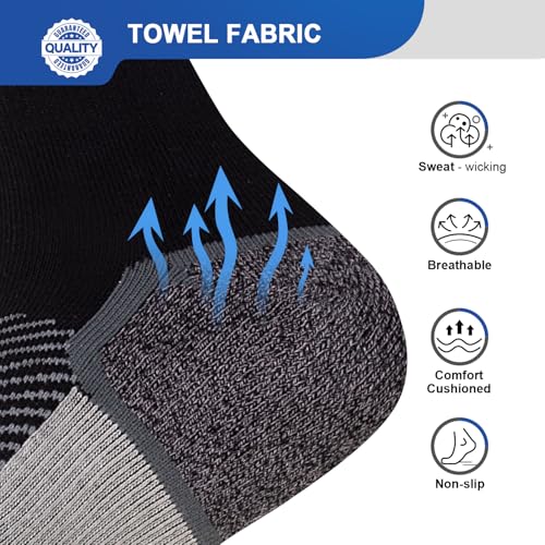 Athletic Socks for Women and Men (2 Pairs) Sport Running Crew Socks - Moisture Wicking Sock for Hiking, Cycling, Gym3