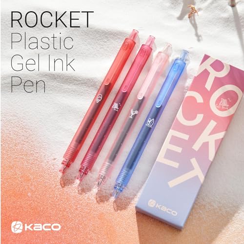 Image of KaCo ROCKET Gel Pens 4 Pieces 0.5mm Black Ink