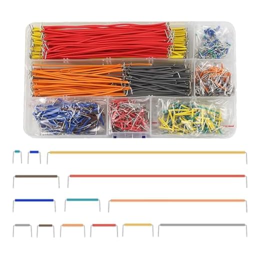840 Pezzi Breadboard Jumper Wires Filo Assorted Kit, Maschio a Maschio U Shape Jumper Wires breadboard Senz Saldatura, Filo Preformato in 14 Lunghezze Diverse, con Scatola Organizzatrice