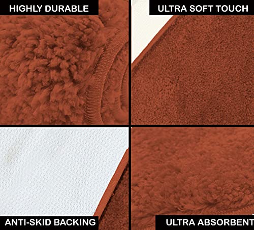 Image of Flooring India Co Newman Carpet 2500 GSM Super Soft Anti Skid Area Rugs for Home Decor, Bedroom and Living Hall(4x6 Feet, Rust)