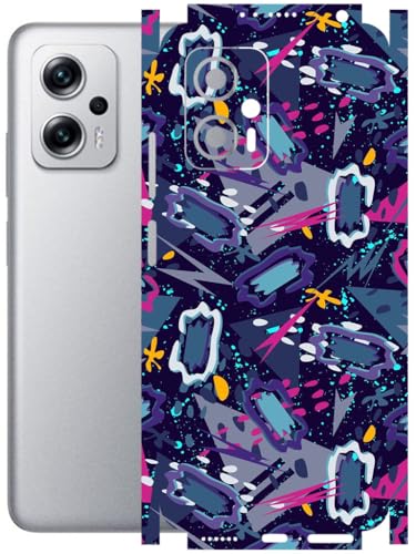 Image of AtOdds - Full Body Back Screen Guard Protector Film - Lamination Wrap Skin Sticker Compatible with REDMI K50i (5G) | Scratchproof Matte Finish (Abstract)