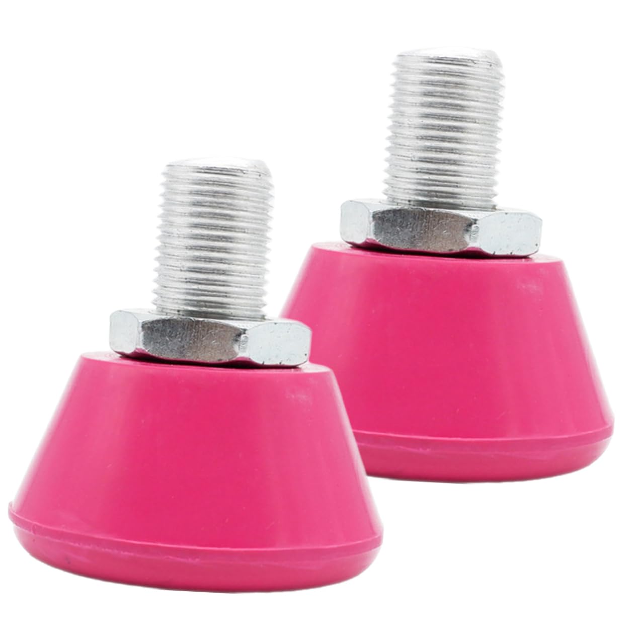 VICASKY 1 Pair Rubber Roller Skate Stopper Pad Brakes Toe Stoppers Replacement Adjustable Roller Skating Accessories Skates Roller Skate Accessories Brake Block Rosy Stainless Steel