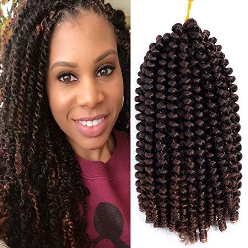 4packs 8inch Spring Twist Hair Real Kanekalon Synthetic Crochet Braids Braiding Hair Extensions( 8 inch 4p, T30)