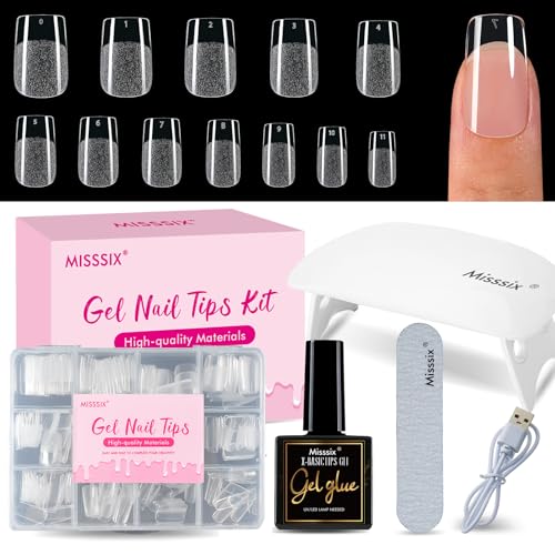 Misssix Short Square Gel Nail Tips Kit