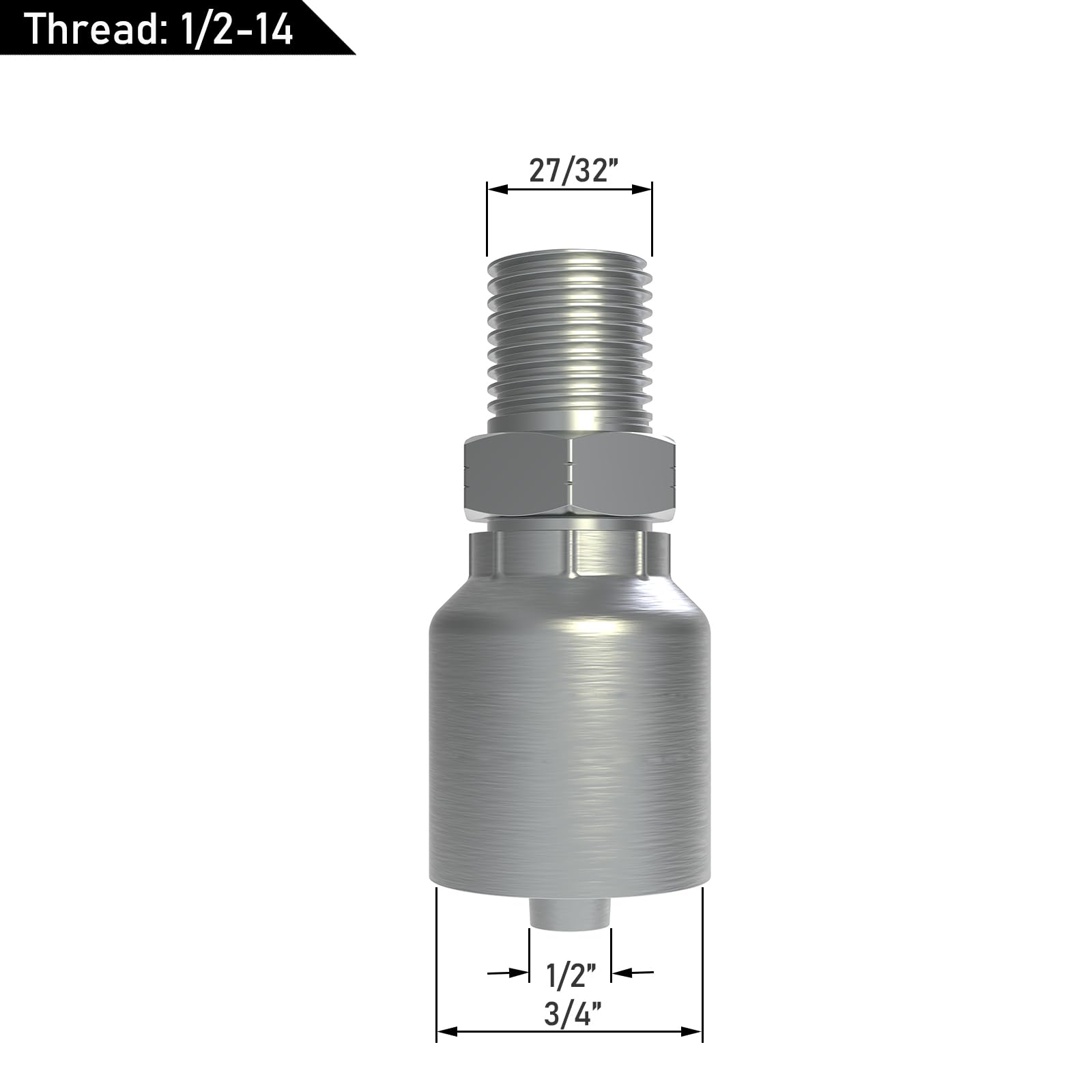 12PCS 1/4 inch Hydraulic Hose Fittings 1/4