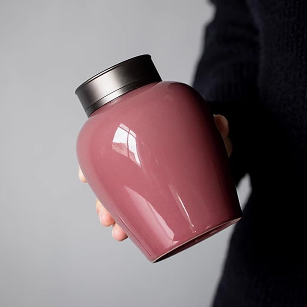 Organizador de Bolsitas de Té Lata de té, lata de té de cerámica, lata de almacenamiento de té for el hogar, lata sellada de té chino Retro, almacén de té Organizador de Té Contenedor de Almacenamient