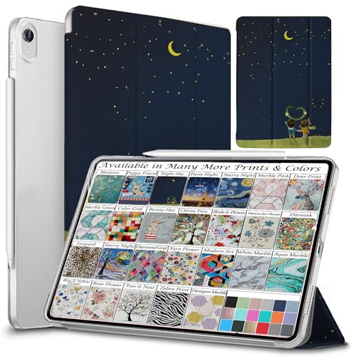Image of DuraSafe Cases for iPad PRO 11 Inch 1st [ PRO 11 2018 1 Gen ] A1980 A1934 A2013 A1979 MTXN2HN /A MTXP2HN /A MTXR2HN /A Trifold Printed Hard Smart PC Transparent Back Cover - Night Sky