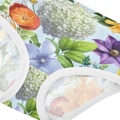 Vibrant Flowers Colors Roses Blue Girls Underwear Toddlers 2t Cotton Little Girl Panties Colorful Underpants Briefs4