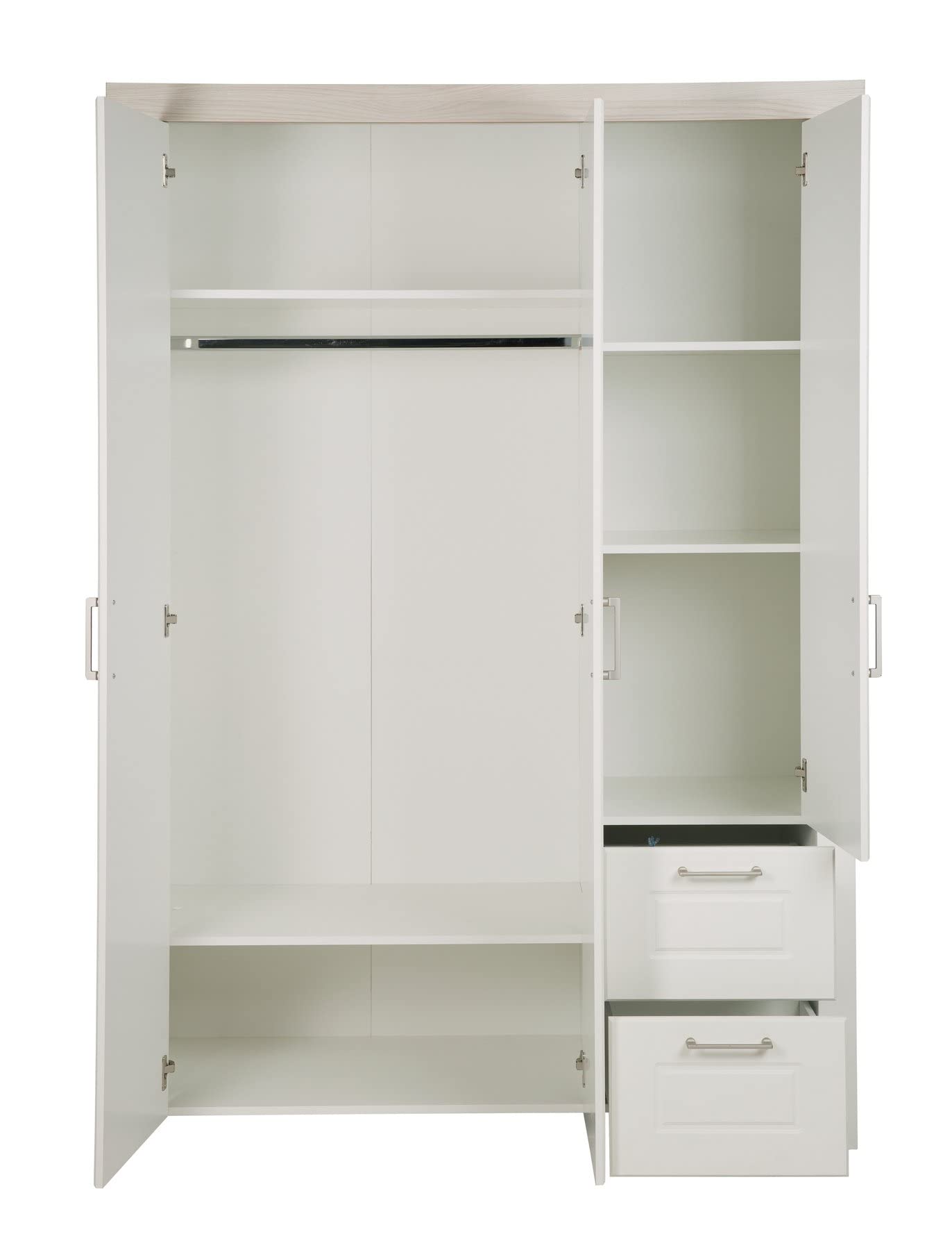 roba Kleiderschrank Felicia 3-trg. 2 Schubladen Landhausstil weiß