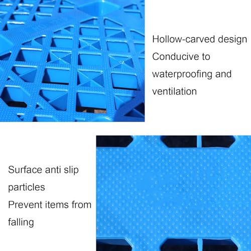 Palette de sol en plastique léger, polyéthylène durable pour présentoir de vente et support de stockage, plate-forme de plateau de palette peu encombrante