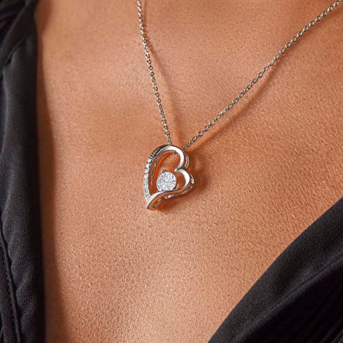 Collier cœur personnalisé avec message d'amour unique pour votre chérie