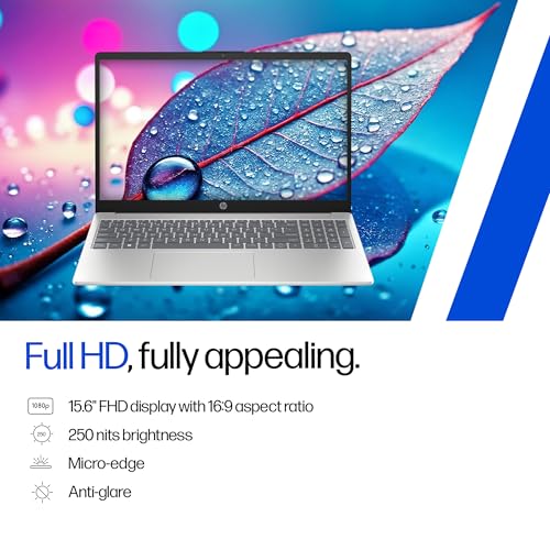 Image of HP 15, (i3 14th Gen) Intel Core 3 100U (8GB DDR5, 512GB SSD), Micro-Edge, Anti-Glare, 15.6'' /39.6cm, Win11, M365* Office24, Silver, 1.59kg, fd1225tu, FHD Camera, Dual Speakers Laptop