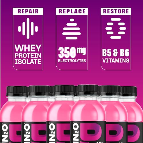 Image of Protein2o Hydration Drink - 2-in-1 Liquid Clear Whey Protein Isolate and Electrolyte Drink - 15g Protein,Vitamins B5,B6 - Post-Workout Recovery - 16.9 Fl Oz - Dragon fruit Blackberry,(Pack of 24)