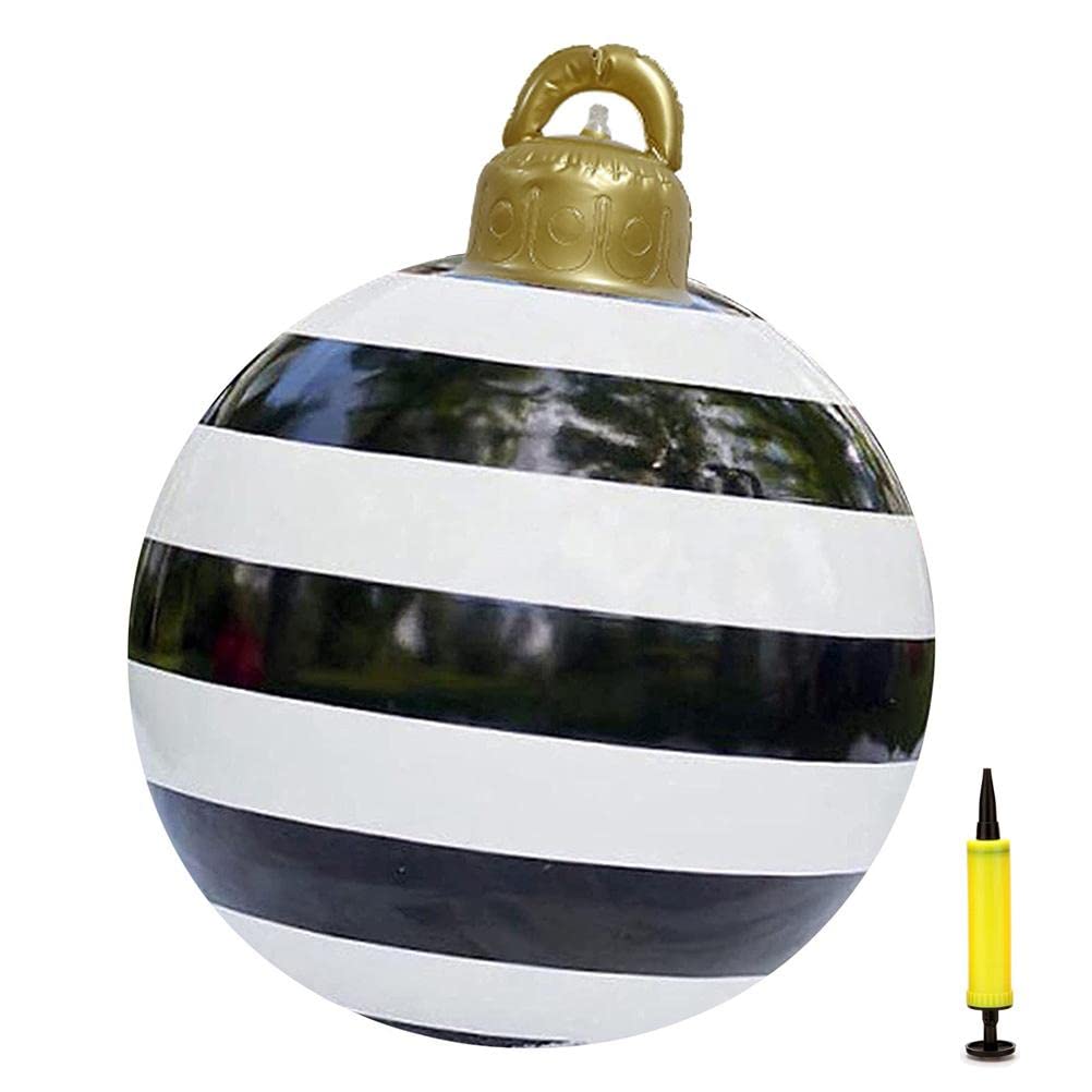Settoo Giant Inflatable Christmas Balls - 60cm Tree Ornaments for Garden Decoration