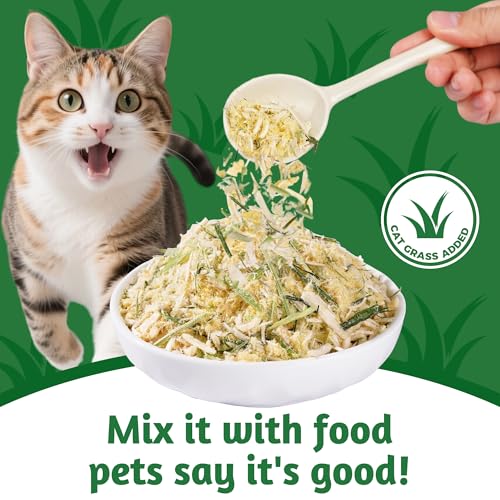 Image of Just Try Freeze Dried Cat Grass Topper for Indoor Cats, 8 oz