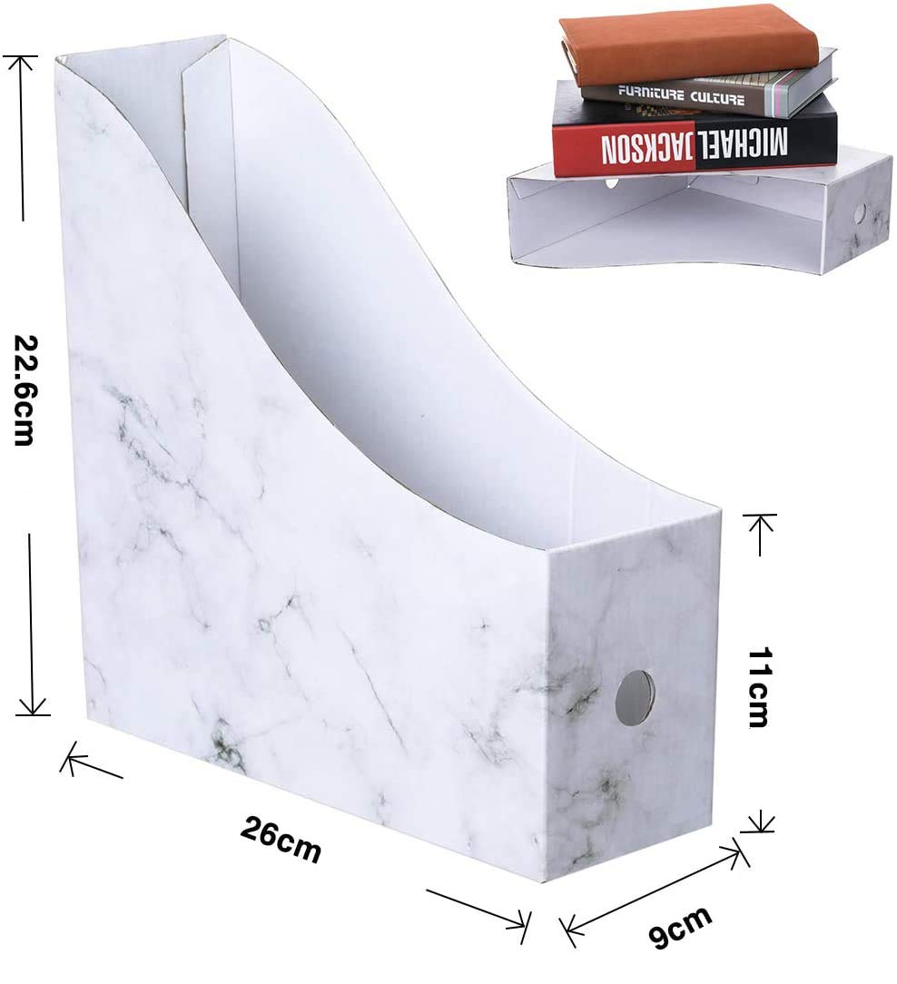 Panavage Scatola per documenti, carta A4, piccoli oggetti, supporto per documenti, articoli di cancelleria, forniture per ufficio, tipo di assemblaggio, set di 5, bianco