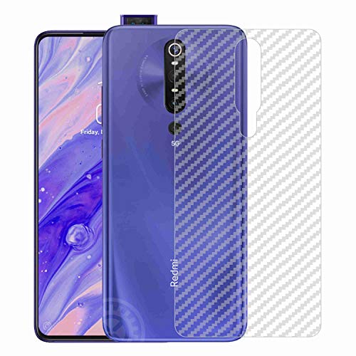 Image of Compatible with Redmi K30 Pro Back Screen Protective Film Carbon Fiber Skin Transparent Screen Guard Sticker