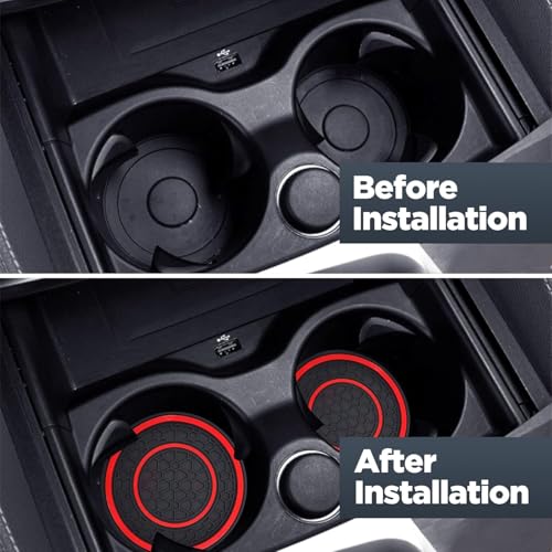 4 Pcs Portavasos para Ford Escape 2020-2025 Rojo miniatura 5
