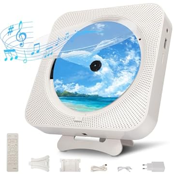 CD Player Portatil, Toca CD Portatil, Radio CD Player, Alto-Falantes Duplos Integrados, Display LED, Rádio FM, Temporizador, Compatível com Fones de Ouvido