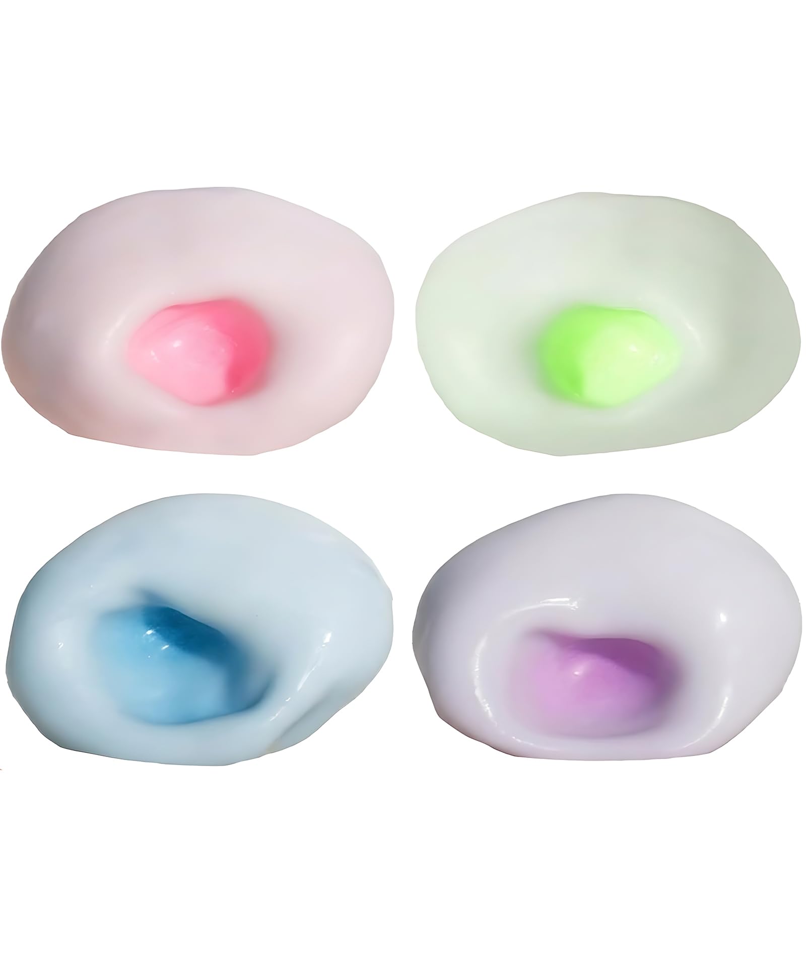 4 Pcs Taba Squishy Making Kit, DIY Squishy Ball Set, Office Desk Stress, Classroom Sensory Fidget, Green Purple Pink Blue 4CM Squishies-image-17