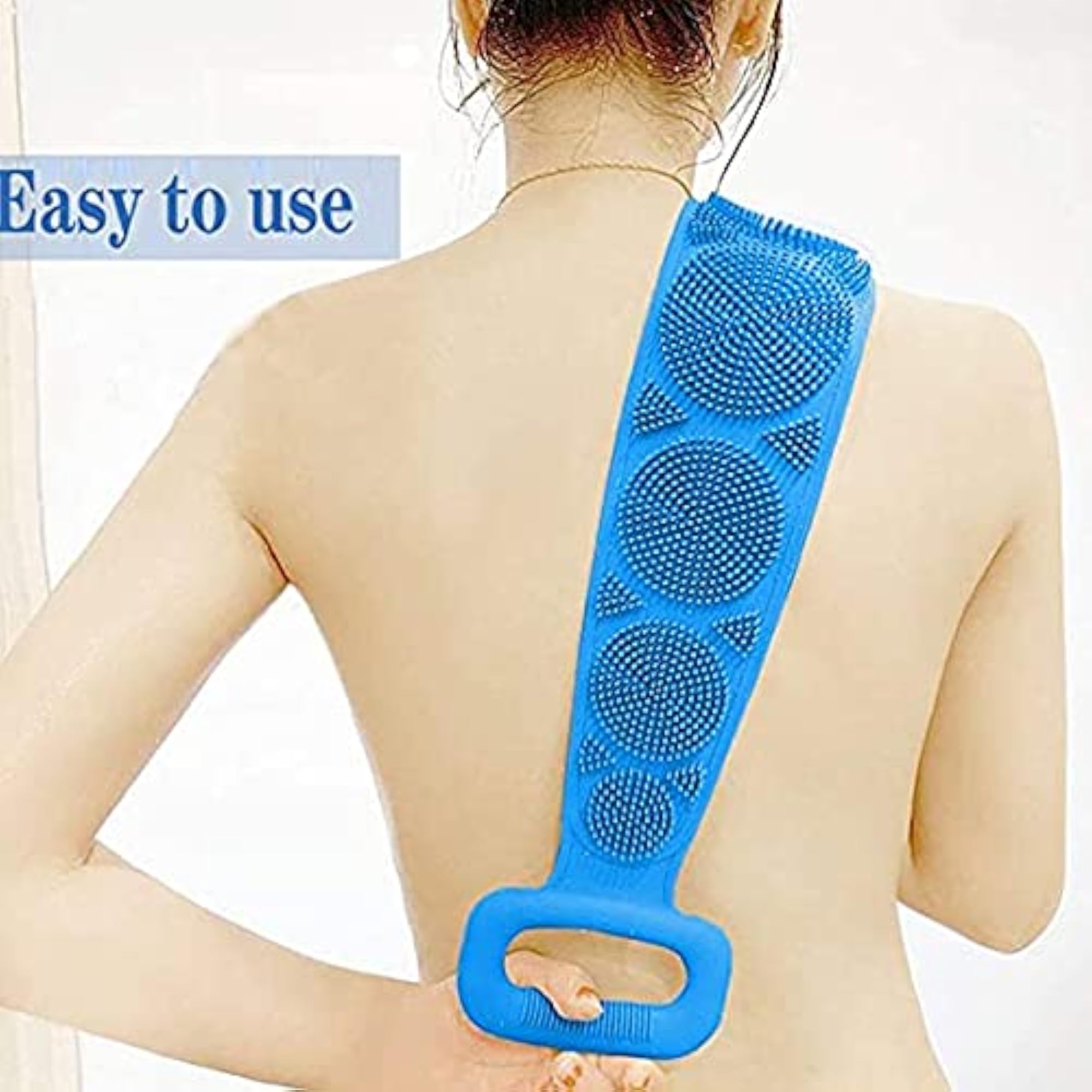 Silicone Bath Body Brush, Exfoliating Long Silicone Back Scrubber