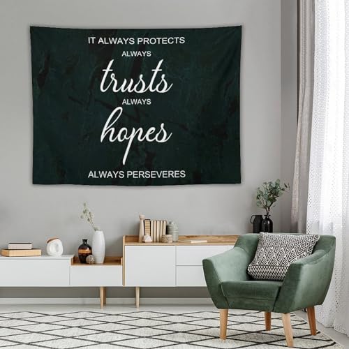 Tapiz de pared de 152 x 203 cm con cita de esperanza para una decoración rápida 6