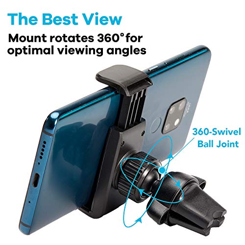 Apps2Car Adjustable Car Vent Phone Mount, With Expandable Spring-Loaded Grip, Universal Strong Hold Air Vent Cell Phone Holder For Car With Super Sturdy Grips, Fit With Iphone And Other Android Phones #TOP1