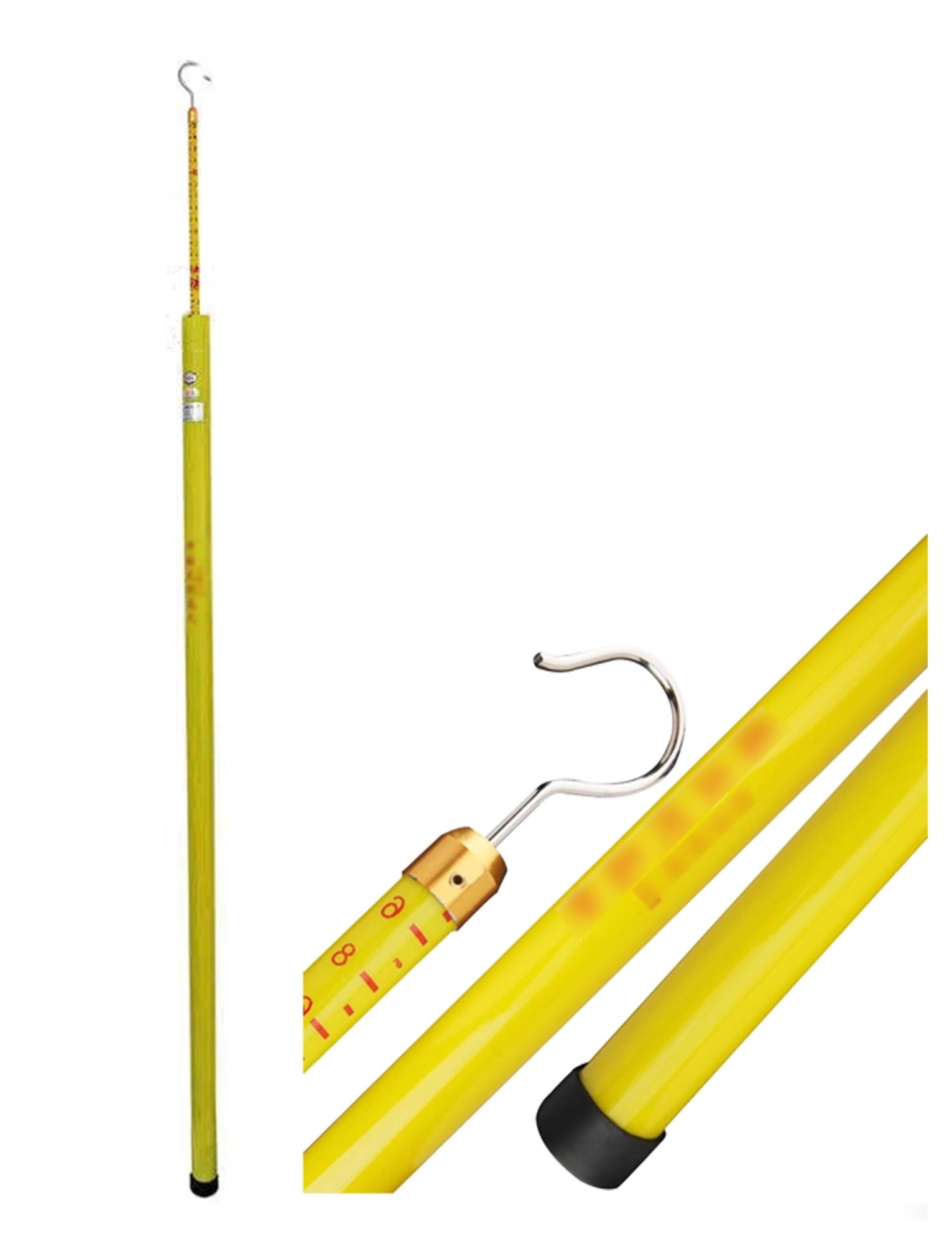 lekka tyczka geodezyjna, Teleskopowy łat pomiarowy wysokości z żywicy epoksydowej 600-1800 cm(L1000cm/35.8ft)