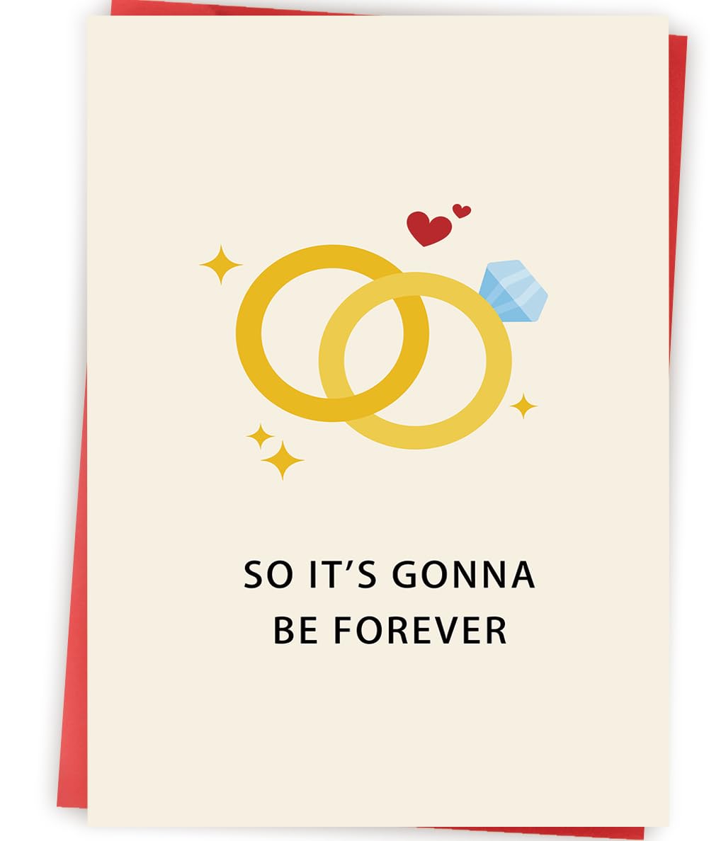 面白いウェディングカード 新郎新婦用 ブライダルシャワー ウェディングギフトカード 新婚夫婦へのウェディングギフト - SO IT'S GONNA BE FOREVER