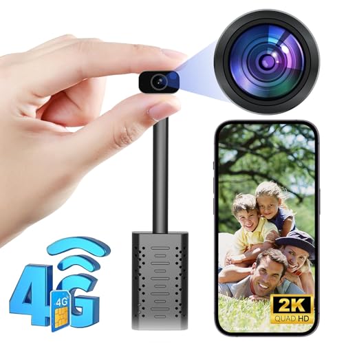 4G USB Wireless Camera with 300M SIM Card,No Wi-Fi Needed,HD2K Smallest Wireless Wifi 4G USB Camera...