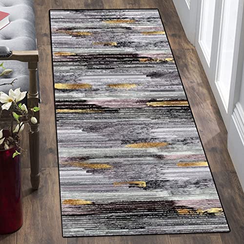 HEATHE Korridor Teppich,Läufer Teppich - Moderne geometrische Muster - rutschfest waschbar -...