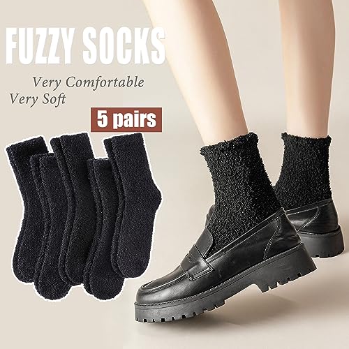 Image of Ginmewrae Fuzzy Socks for Women, Mothers Day Gifts Cozy Warm Fluffy Socks Thick Slipper Socks Birthday Valentine's Day Gifts