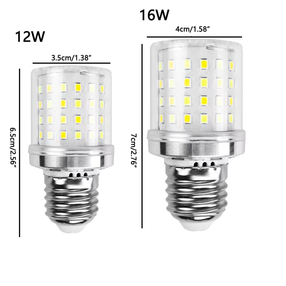 Paquete de 2/10 Bombillas Led de Maíz E27, Natural 4000 K 1600 Lm, Bombilla de Rosca E27 de 16 W Equivalente a Bombillas Incandescentes de 100 W, No Regulable, sin Parpadeo/Warm Light/10Pcs-