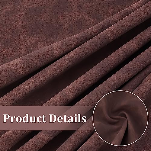 BENECREAT 150x35cm, Frosted Faux Roll Brown Soft Faux PU Sheets ette Fabric for DIY Projects Photography Background Decorations - Image 3