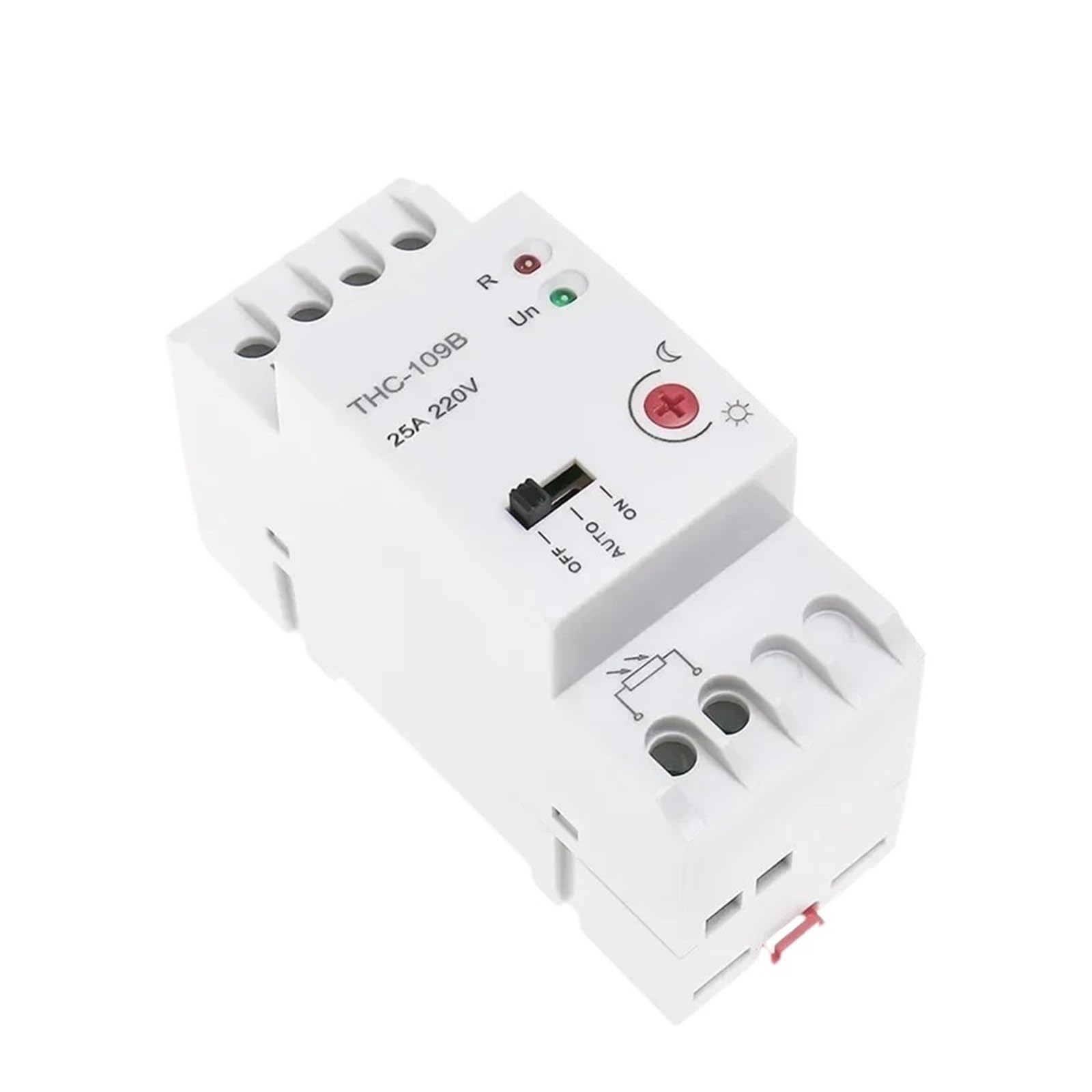 Interruptor Controlador de fotocélula de Encendido y Apagado con Sensor, 16 A, 25 A, CA, 220 V, riel DIN, Interruptor en T, 1 Unidad(THC-109B 16A)