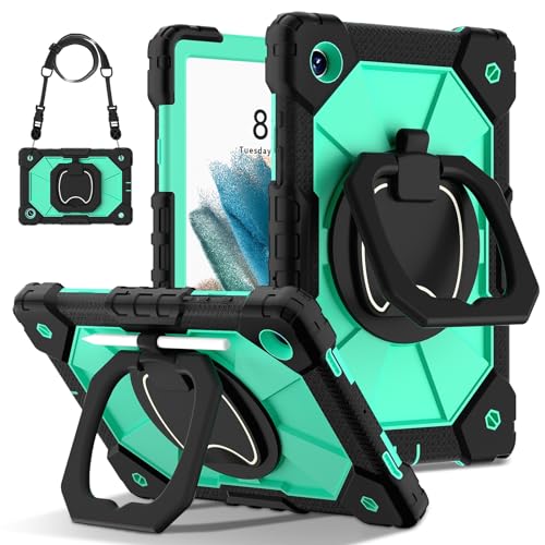 Caso per Tablet Tablet PC Caso Custodia Compatible with Galaxy Tab A8 compatibile con Samsung Galaxy Tab A8 custodia da 10,5 pollici (SM-X200/X205) 2021 Robusta cover antiurto, custodia protettiva W 360 cavalletto gi