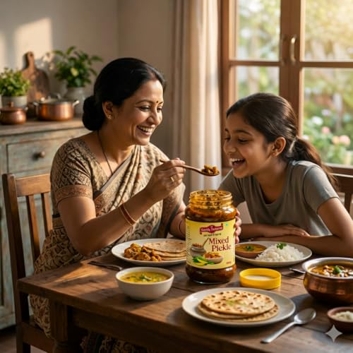 Image of Earth Natural Mixed Pickle 500g, | Spicy, Tangy & Textured | Homemade Mixed Aachar | Traditional Indian Spices and Vegetables
