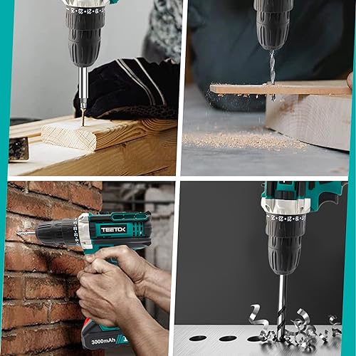 Akkuschrauber, Akku Bohrschrauber Ersatz Für Makita 18V, Schlagbohrmaschinen Das Maximale Drehmoment Beträgt 100NM, Akku Bohrmaschine 2-Gang Getriebe, 25+1 Treibereinstellungen, Für Bauvorhaben, LED – Bild 7