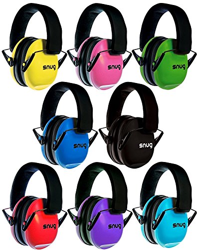 Snug Kids Earmuffs/Hearing Protectors – Adjustable Headband Ear Defenders For Children and Adults (Red)