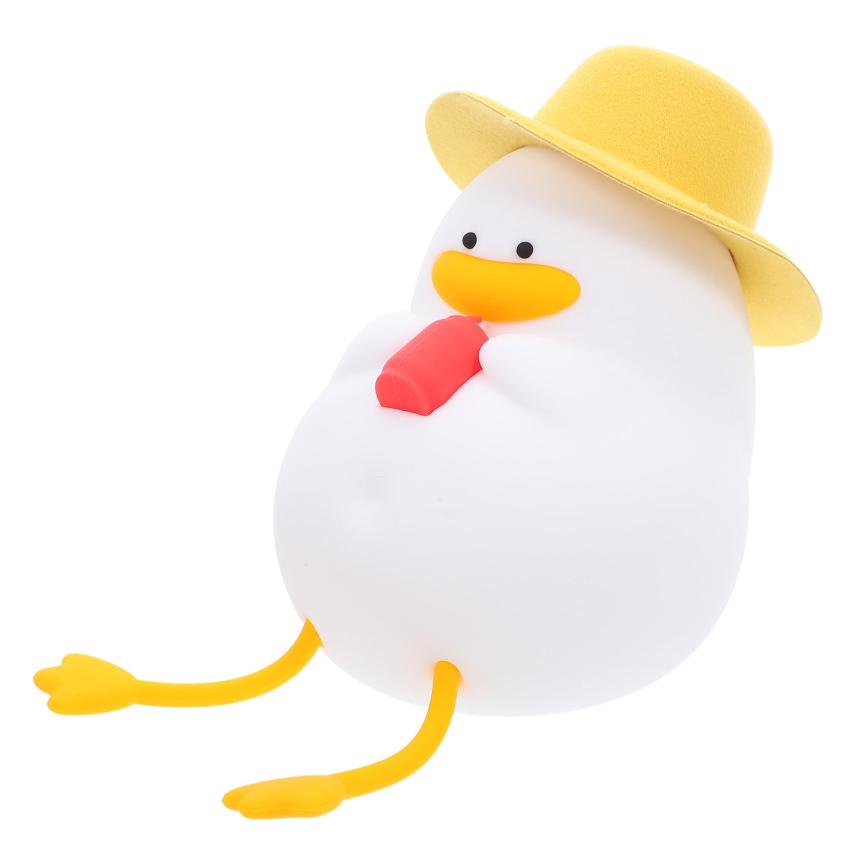 Holibanna Lámpara de Noche para Dormitorio Luz Decorativa de Noche Forma de Pato para Bebés y Niños Iluminación Suave, Diseño Portátil y Material de Silicona Segura Guardería