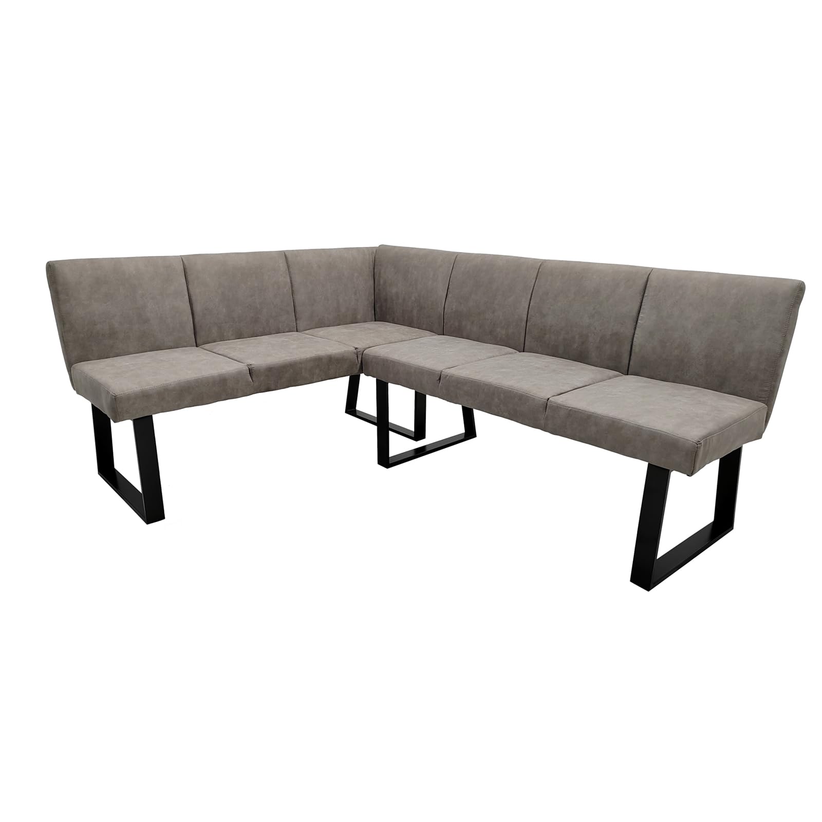 HTI living Eckbank 152 x 192 cm Vemal kurzer Schenkel Links Sitzbank Polsterbank Kunstlederbezug Metallgestell