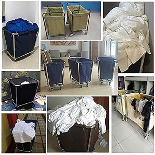 Carro clasificador con bolsa extraíble y ruedas para ropa 6