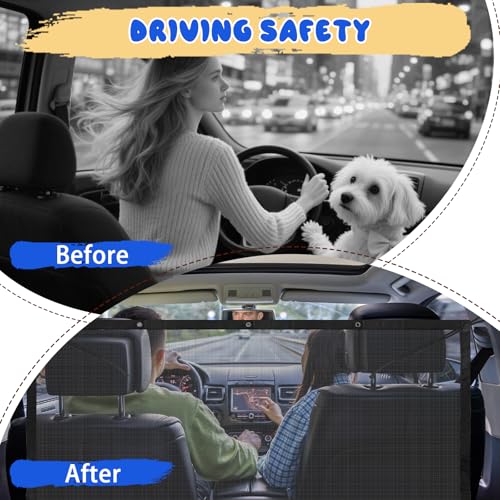 Hundegitter Auto, Hundegitter Auto Kofferraum 115*62 cm, Trenngitter Kofferraum Hund für Den Einsatz In Einer Vielzahl von Fahrzeugen Wie Suvs, Lastwagen und Limousinen, Hundenetz Auto für Rücksitz