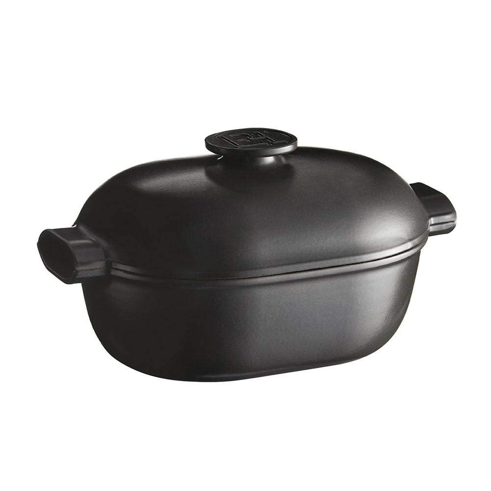 Emile HenryDelight Ceramic Oval Dutch Oven 4.5L, Slate (776645)
