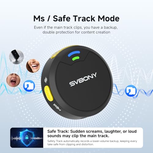 Image of SVMic 5 4-Person Wireless Lavalier Microphones Systems with Charging Case | for Group Videos, 48kHz /24bit AI Noise Reduction, Safe Track Dual Recording, Smart Display,48H Battery