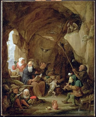La Tentation dans une Caverne David Teniers affiche pour mur vide 60x90
