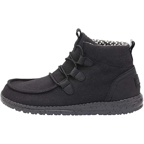 HEYDUDE Lea Suede Carbon Size W10 | Women's Shoes | Women's Slip On Boots | Comfortable & Light-Weight