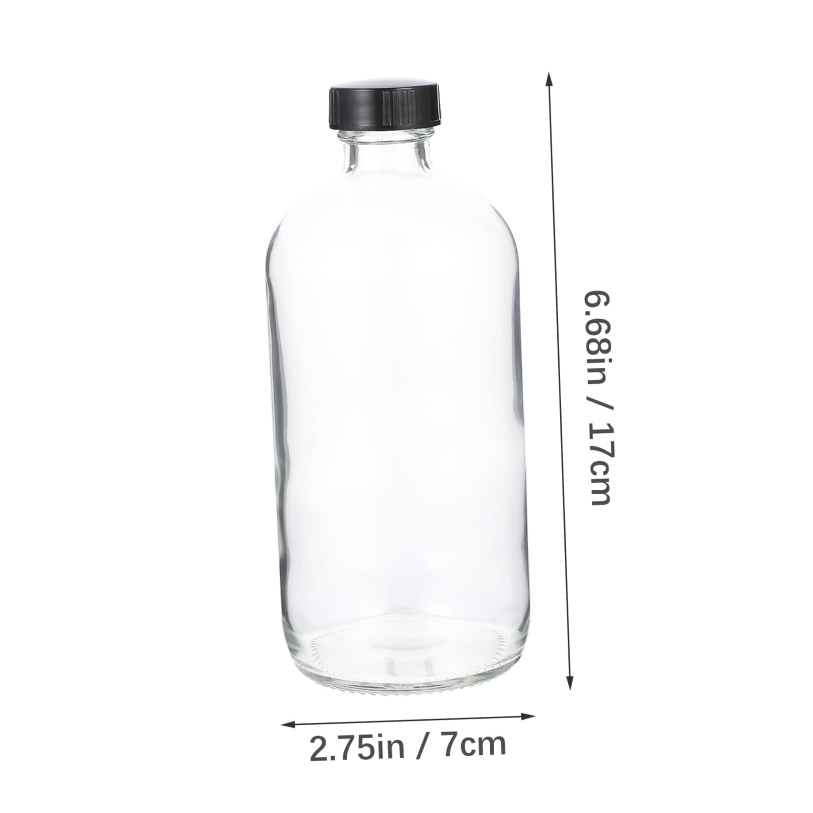 FUNOMOCYA 6pcs Glass Bottle Chemical Bottle Clear Container Graduated Reagent Bottle Small Mouth Reagent Bottles Clear Reagent Narrow Mouth Reagent Bottle Chemical Storage Bottles