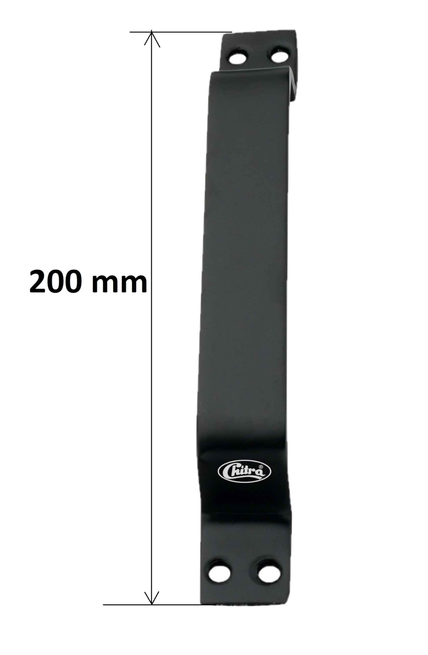 Chitra Wave Stainless Steel Heavy Door Fitting Accessories Full Set/Kit (1 Aldrop, 1 Latch, 2 Handles, 1 Tower Bolt and 1 Door Stopper) (10 Inch, Black) — Amazon image 6